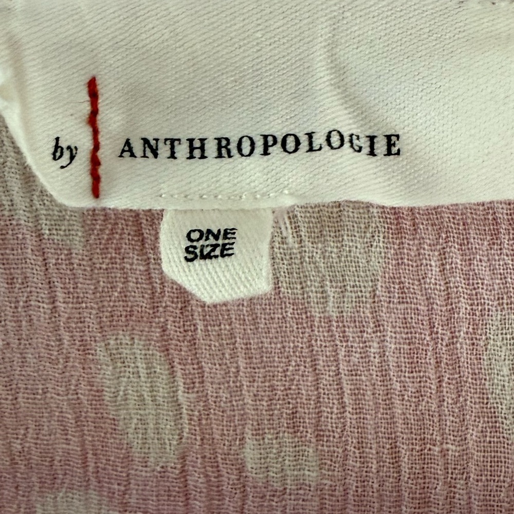 Anthropologie Pink Polka Dot Tie-Front Blouse - Picture 13 of 15